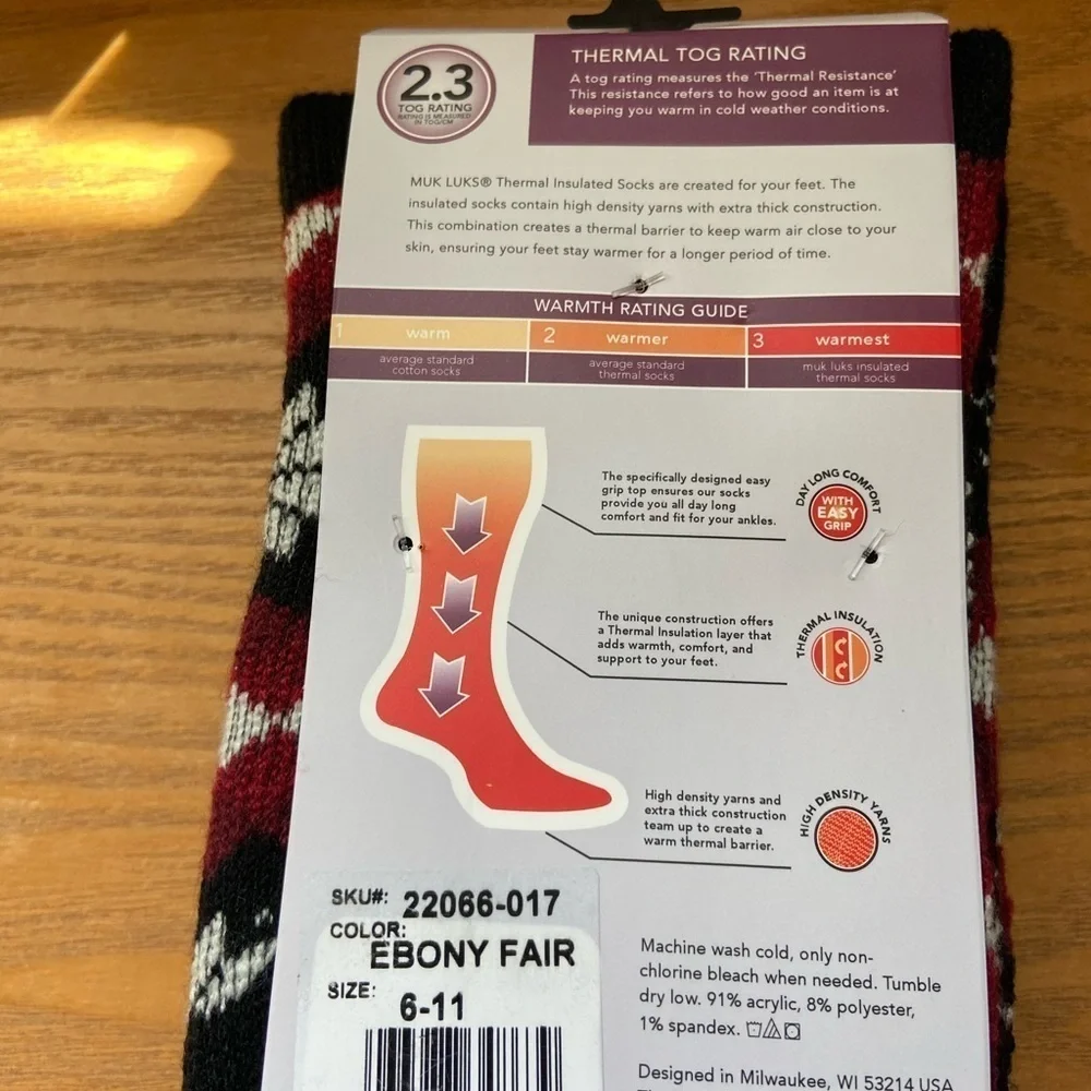 NWT-Muk Luks Thermal Insulated Socks
